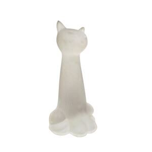 Kristaluxus 24% Full Leaded Crystal Frosted Cat Figurine - Mexico